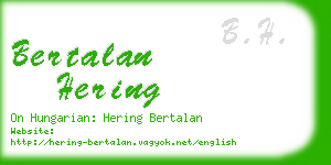 bertalan hering business card